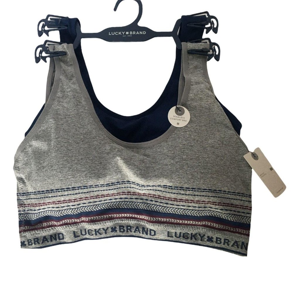 Lucky Brand Seamless Comfort Bra Bralette Set of 2 - Picture 1 of 6